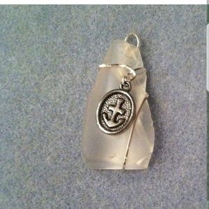 Seaglass pendent. Handmade uniqe!
